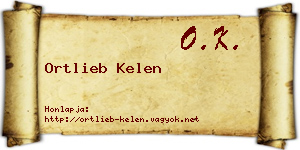Ortlieb Kelen névjegykártya